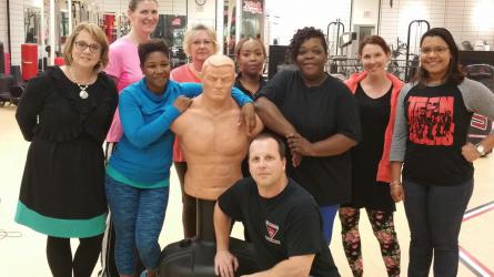Women's Self Defense Class Group with instructor, Master Barley